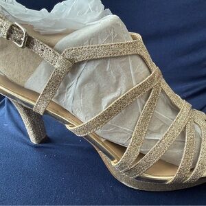 Naturalizer Baylor Gold Strappy Women's Heels